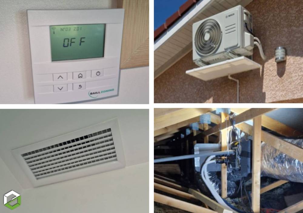 Installation d'une climatisation réversible gainable BOSCH 5000i + régulation Zoning TIGNIEU JAMEYZIEU
