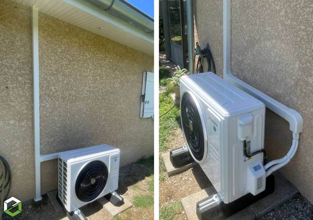 Installation d'une climatisation réversible BOSCH 6000i 5.3Kw CHARVIEU-CHAVAGNEUX