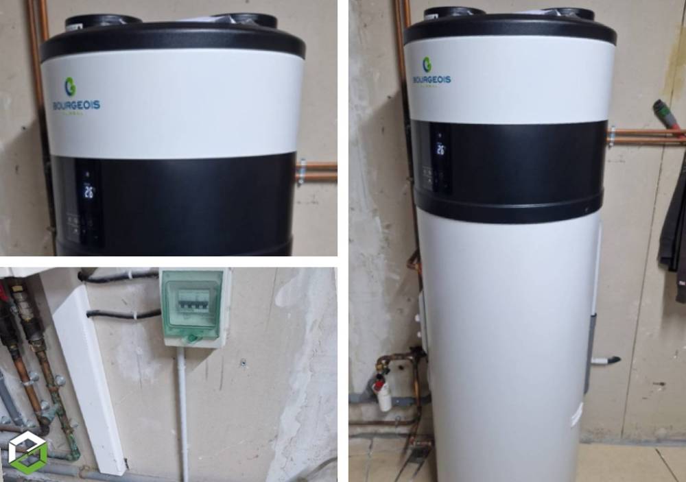 Installation d'un ballon thermodynamique NEPTUO et d'un anti tartre EDYA CALC HIERES-SUR-AMBY
