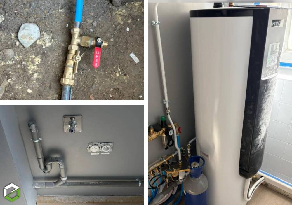 Travaux de plomberie sanitaire dans une maison en rénovation, salle de bain, WC réseau d'eau DIEMOZ