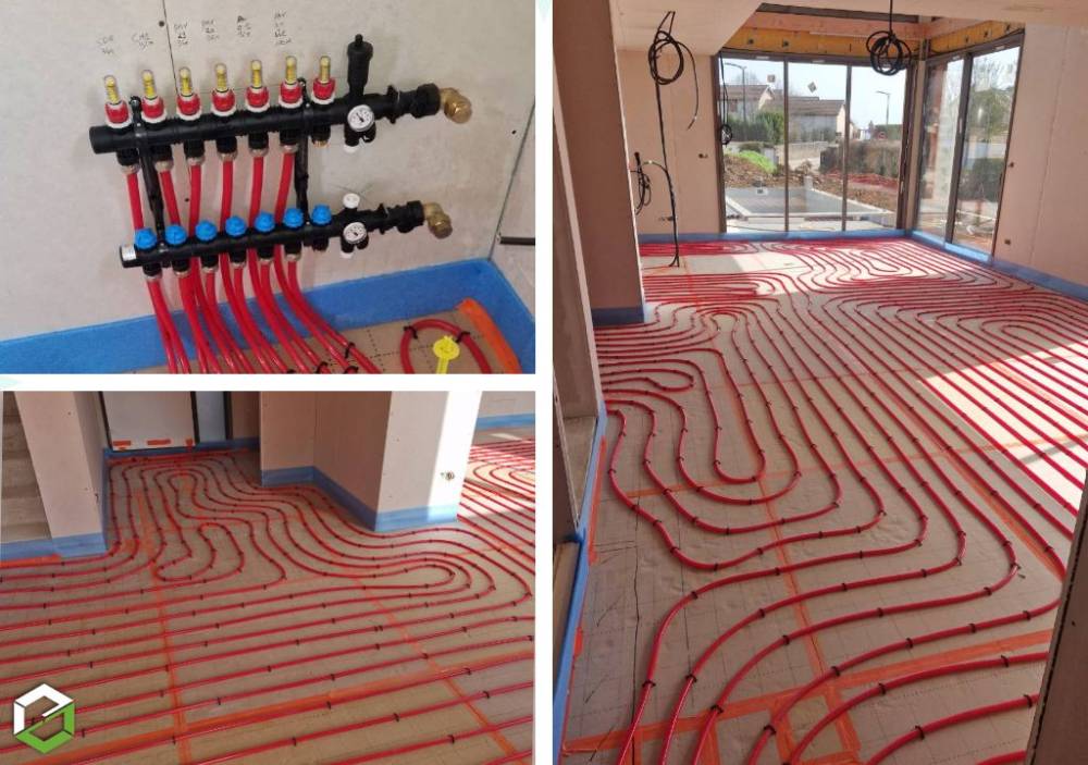Installation d’un plancher chauffant dans une maison neuve - Satolas et Bonce