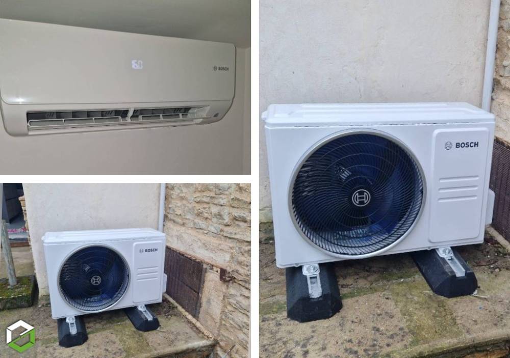 Pose d'une climatisation mono-split BOSCH 6000i  2.6kW à Cremieu